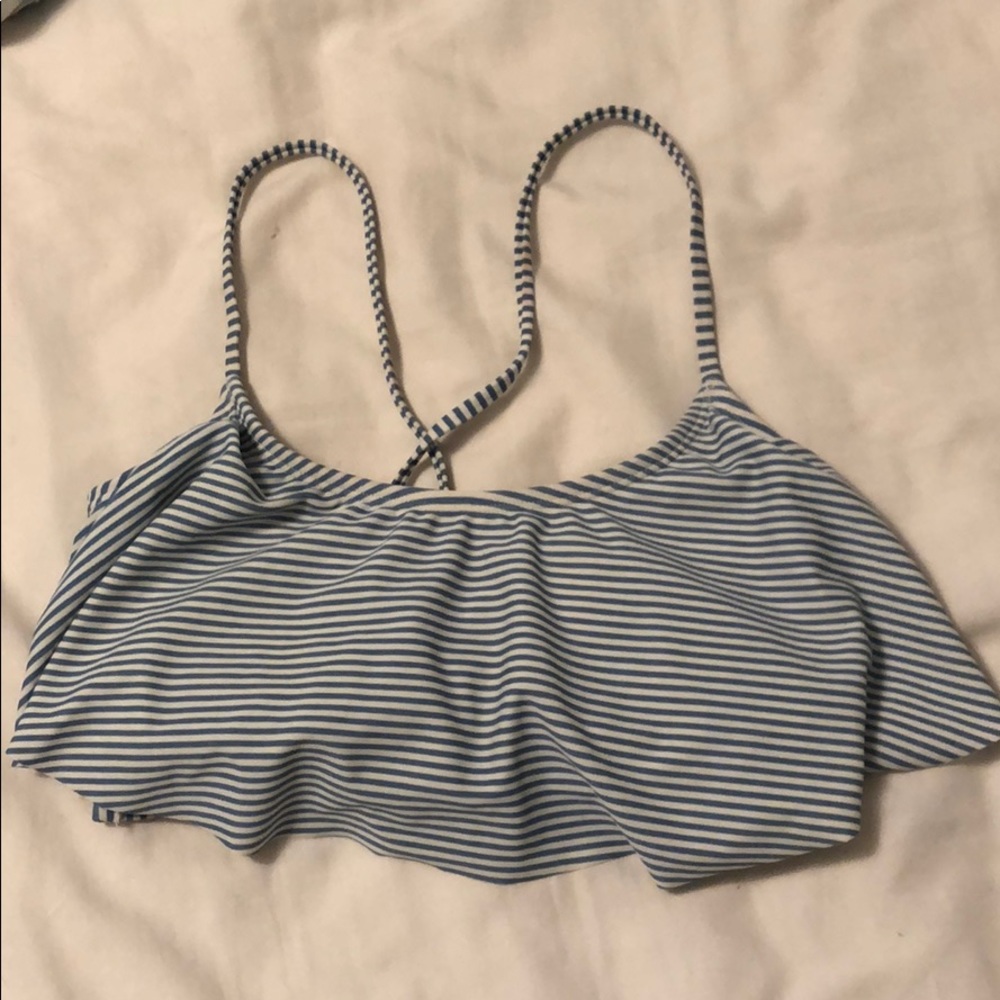 Striped bikini top